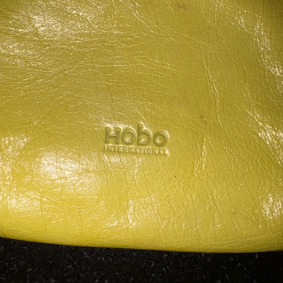 Lime green Leather hobo mini clutch - Picture 7 of 7